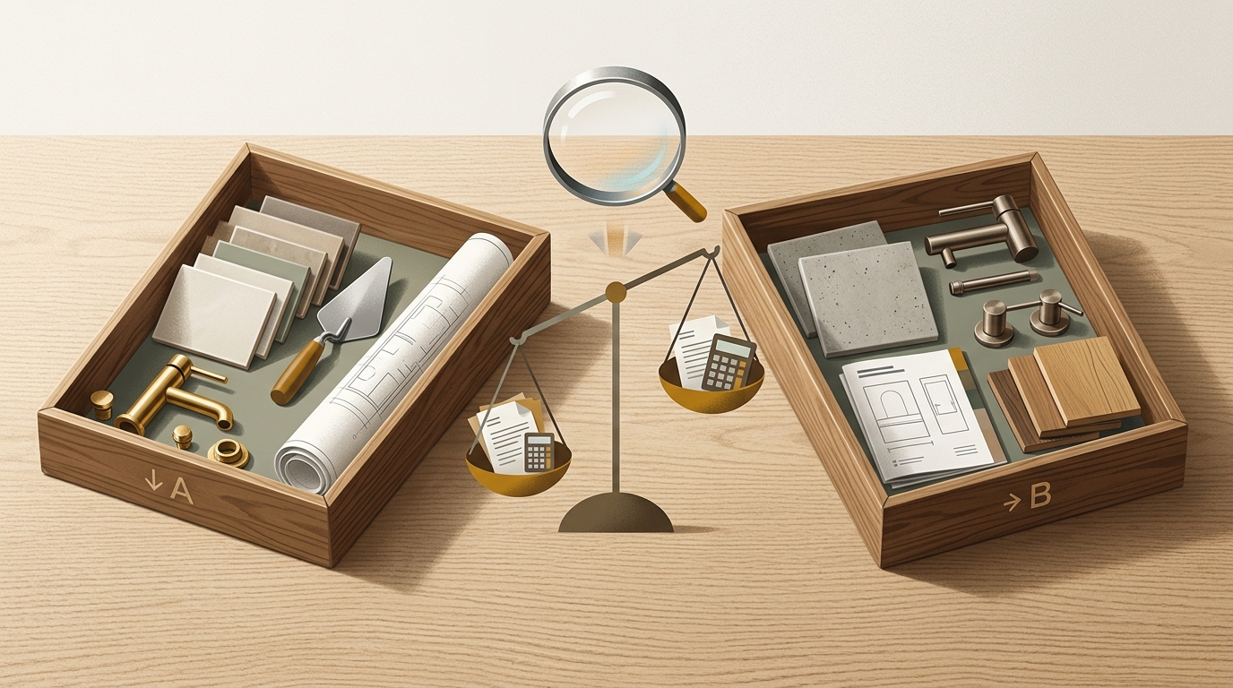 bathroom remodel bid comparison worksheet: avoid overpaying